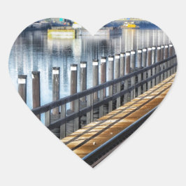 Pegatina En Forma De Corazón bronx edificios ciudad de nueva york río