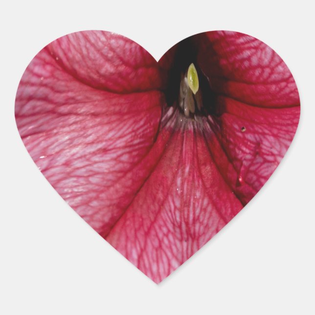 Pegatina En Forma De Corazón Brote floral (Anverso)