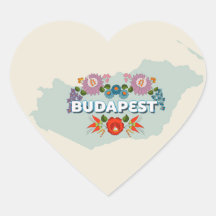 Budapest, Hungría Pegatina del Corazón