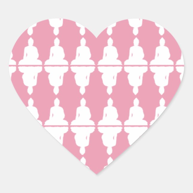 Pegatina En Forma De Corazón Buddha Heart (Anverso)