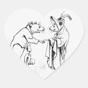 Pegatina En Forma De Corazón Buenas noches a los ratones