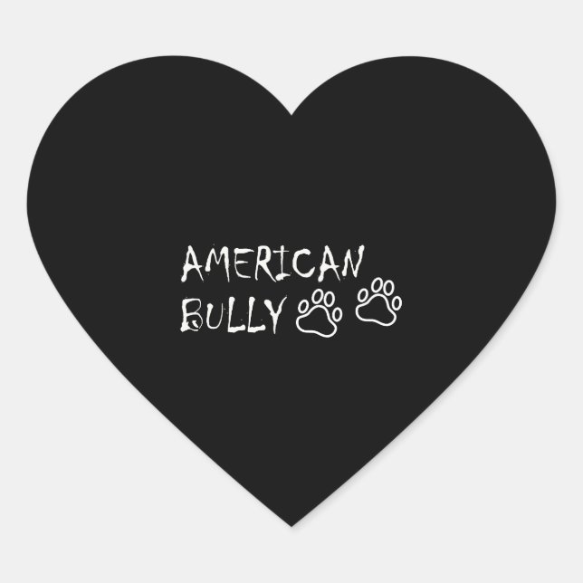 Pegatina En Forma De Corazón Bully americano (Anverso)
