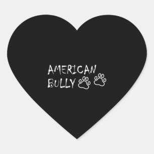 Pegatina En Forma De Corazón Bully americano