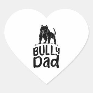 Pegatina En Forma De Corazón Bully Dad Orgullosa Dueña de Bully American
