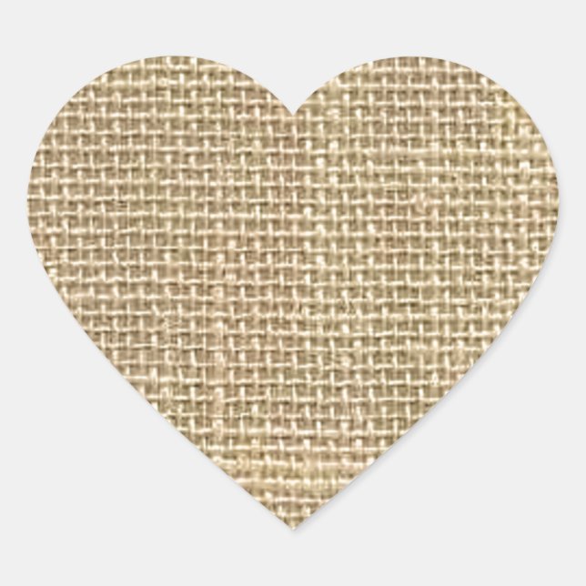 Pegatina En Forma De Corazón Burlap (Anverso)