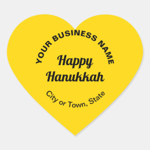 Pegatina En Forma De Corazón Business Hanukkah saludando a Pegatina del corazón