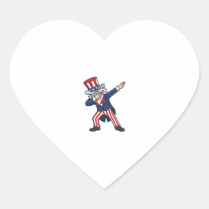 Pegatina En Forma De Corazón Caballero Patriótico Dabbing Diseño Vector Vintage