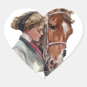 Pegatina En Forma De Corazón Caballo favorito
