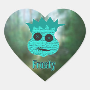 Pegatina En Forma De Corazón Cabezas de vudú ~ pantano