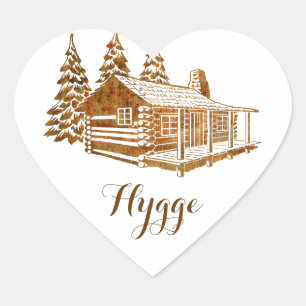 Pegatina En Forma De Corazón Cabina de registro acogedora - Hygge o tu propio t