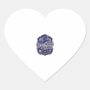 Pegatina En Forma De Corazón Cabrazo de Unicornio Hexes Caballos y Cuernos List