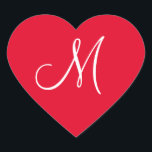 Pegatina En Forma De Corazón Cadmio Rojo A Tus Propios Monogramados Bodas<br><div class="desc">Sellos para sobres de Monogramas de Boda Personalizada - ¿Las parejas que se involucra normalmente preguntan: cuál es el precio de los sellos monográficos? Estos Sellos para sobres de monogramas de Boda tamaño monograma y personalizado Diseñador serán perfectos para Monogramas boda así como para material adicional para bodas. - Diseñador...</div>