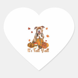 Pegatina En Forma De Corazón Cae en la caída del perro de Pitbull