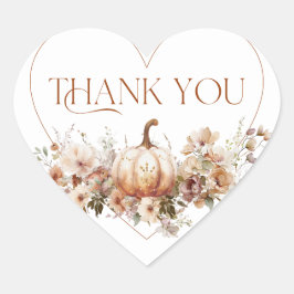 Pegatina En Forma De Corazón Cae enamorado de la Calabaza Flor salvaje Ducha de