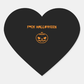 Pegatina En Forma De Corazón Calabaza anti-Halloween jack-o' lantern