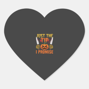 Pegatina En Forma De Corazón Calabaza De Cuchillo Solo La Punta Gráfico De Hall