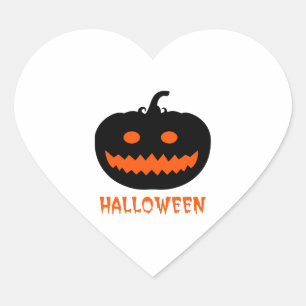 Pegatina En Forma De Corazón Calabaza de Halloween