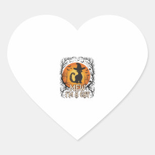Pegatina En Forma De Corazón Calabaza de Halloween Embrujada Silueta de Fantasm