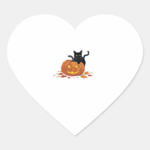 Pegatina En Forma De Corazón Calabaza De Halloween Para Mujeres Hombres Niños