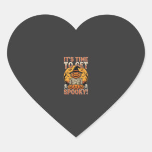 Pegatina En Forma De Corazón Calabaza Espantapájaros Vintage Espeluznante de Ha