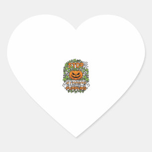Pegatina En Forma De Corazón Calabazas de Halloween fantasmas murciélagos que d