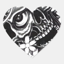 Calavera de tatuaje japonesa