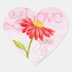 Pegatina En Forma De Corazón Calcomanías de corazón de San Valentín Amor Rojo D