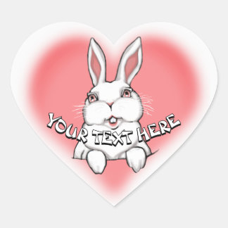 Pegatina En Forma De Corazón Calcomanías del conejo de Pascua Calcomanías perso