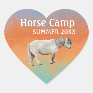 Pegatina En Forma De Corazón Calcomanías personalizadas de verano de campamento