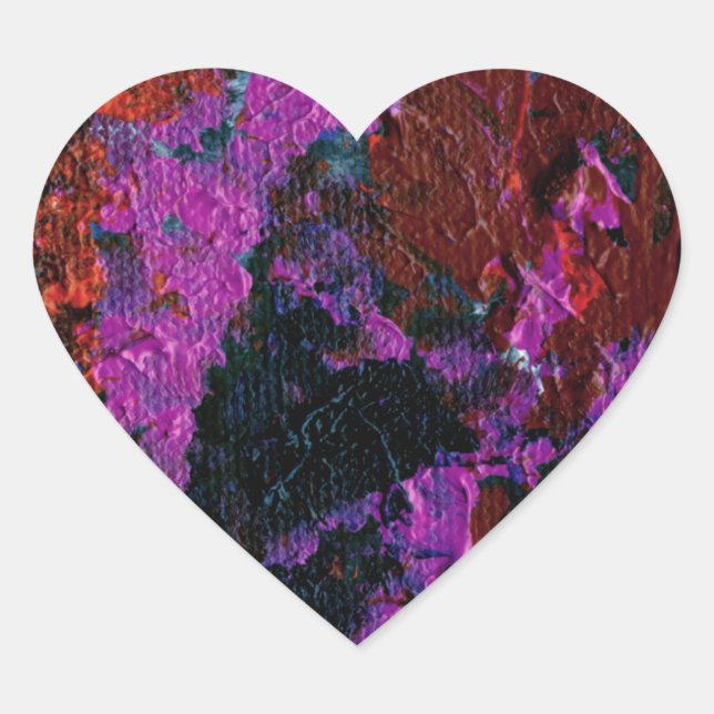 Pegatina En Forma De Corazón Cálido Reds Valentine (Anverso)