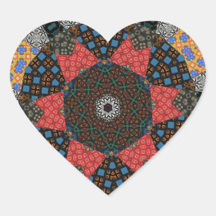 Pegatina En Forma De Corazón calidoscopio Sticker