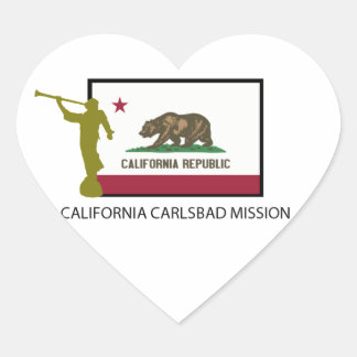 PEGATINA EN FORMA DE CORAZÓN CALIFORNIA CARLSBAD MISIÓN LDS CTR