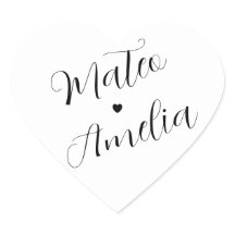 Caligrafía Nombres de Novia y Novio en