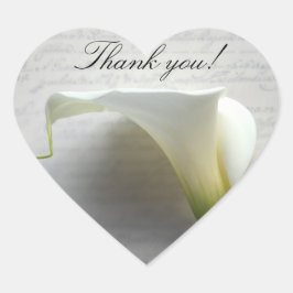 Pegatina En Forma De Corazón Calla lilies en el viejo guion gracias