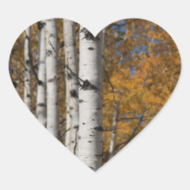 Pegatina En Forma De Corazón Calle Aspen en Pegatina del corazón de Orane otoño