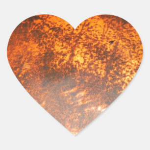 Pegatina En Forma De Corazón Camión vintage naranja y rojo Junk Yard