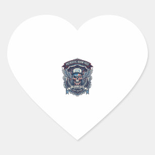 Pegatina En Forma De Corazón Camioneta Monstruo Patriótica 1776 Fuera de Carret