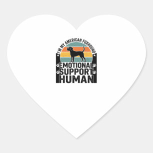 Pegatina En Forma De Corazón Camisa de apoyo emocional humano Foxhound American