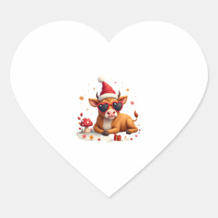 Pegatina En Forma De Corazón Camisa de otoño de vaca de las tierras altas de ca
