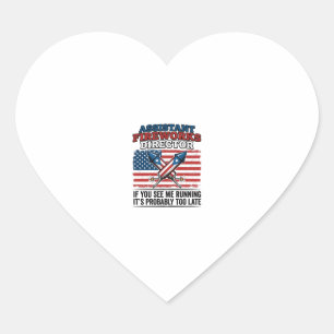 Pegatina En Forma De Corazón Camisa Divertida Patriótica Director de Fuegos Art