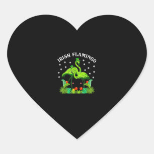 Pegatina En Forma De Corazón Camisas De Flamingo Irlandesas Día De Los Patrocin