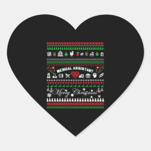 Pegatina En Forma De Corazón Camisas de Navidades auxiliares médicos