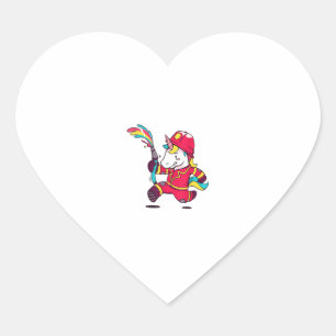 Pegatina En Forma De Corazón Camiseta arcoiris del Personalizado de bomberos de