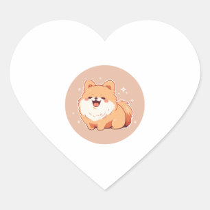 Pegatina En Forma De Corazón Camiseta clásica de Chow Chow Adorable (1)