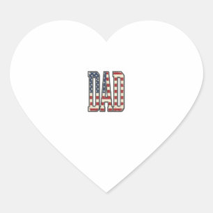 Pegatina En Forma De Corazón Camiseta con diseño de letra de bandera patriótica