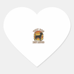 Pegatina En Forma De Corazón Camiseta de Amante de Chihuahua Grabado Retro Humo