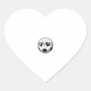 Pegatina En Forma De Corazón Camiseta de Balón de Fútbol con Hielo que Gotea Vi