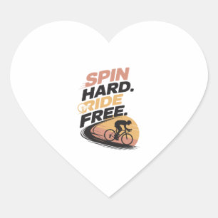 Pegatina En Forma De Corazón Camiseta de bicicleta sin patinaje