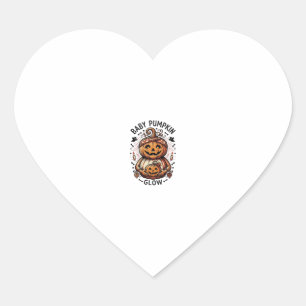 Pegatina En Forma De Corazón Camiseta De Calabaza Embarazo Vintage Diseño De Ba