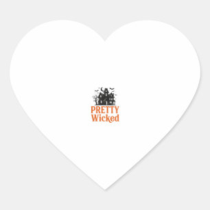 Pegatina En Forma De Corazón Camiseta de Casa Embrujada de Halloween Vintage Pr